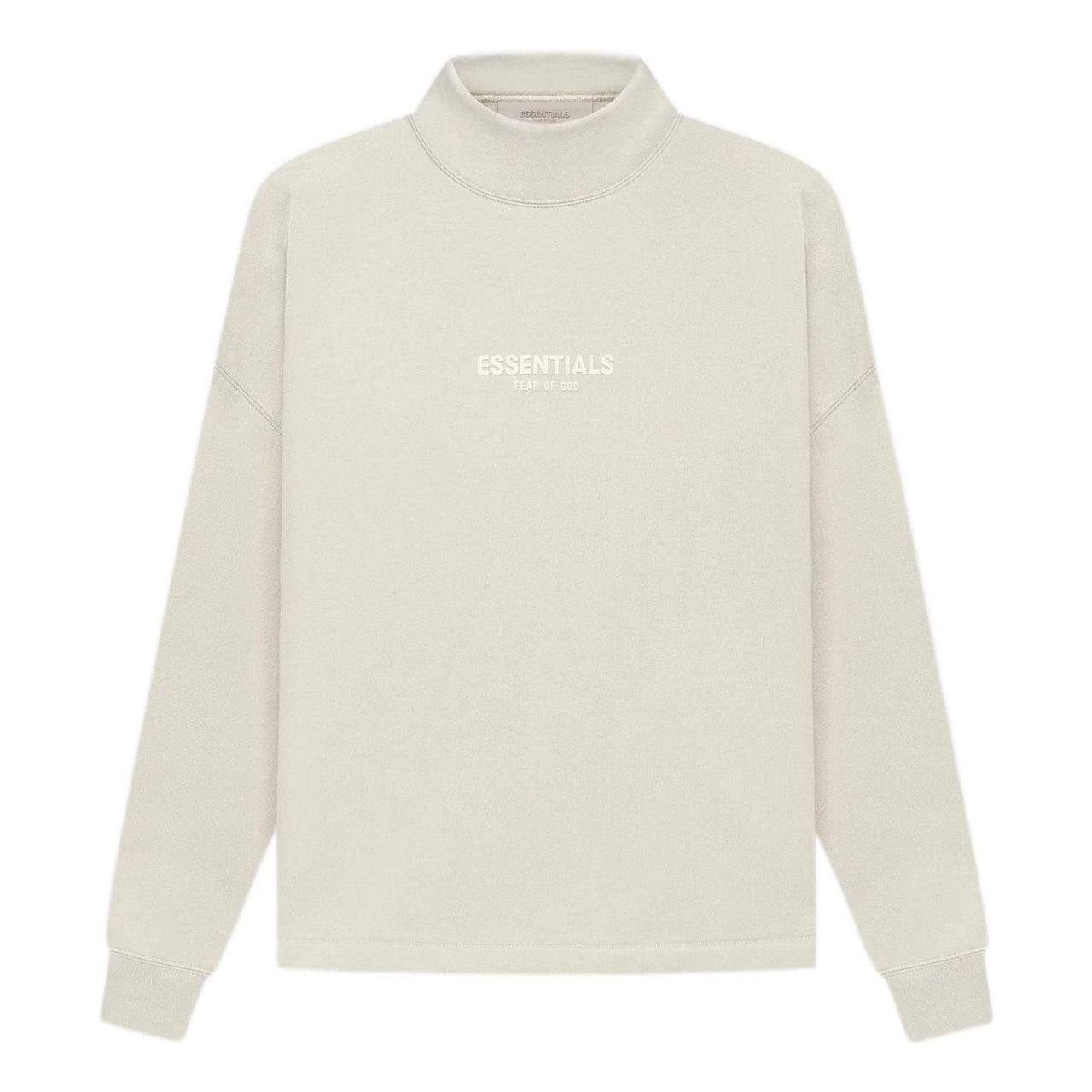Fear of God Essentials SS22 Relaxed Mockneck Wheat Logo FOG-SS22-130