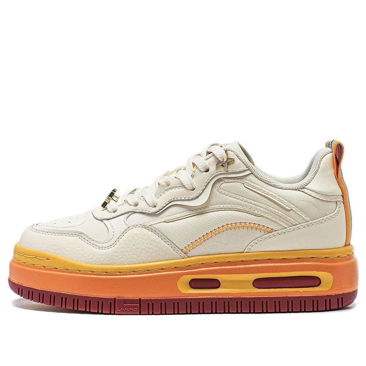 (WMNS) Li-Ning Future C1 'White Orange' AGCT500-4