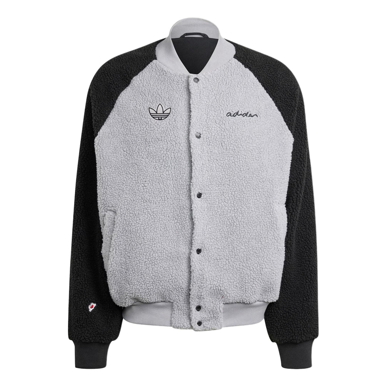 adidas Originals x Disney V-Day FL Jacket Asia Sizing 'Grey Black' IY2265