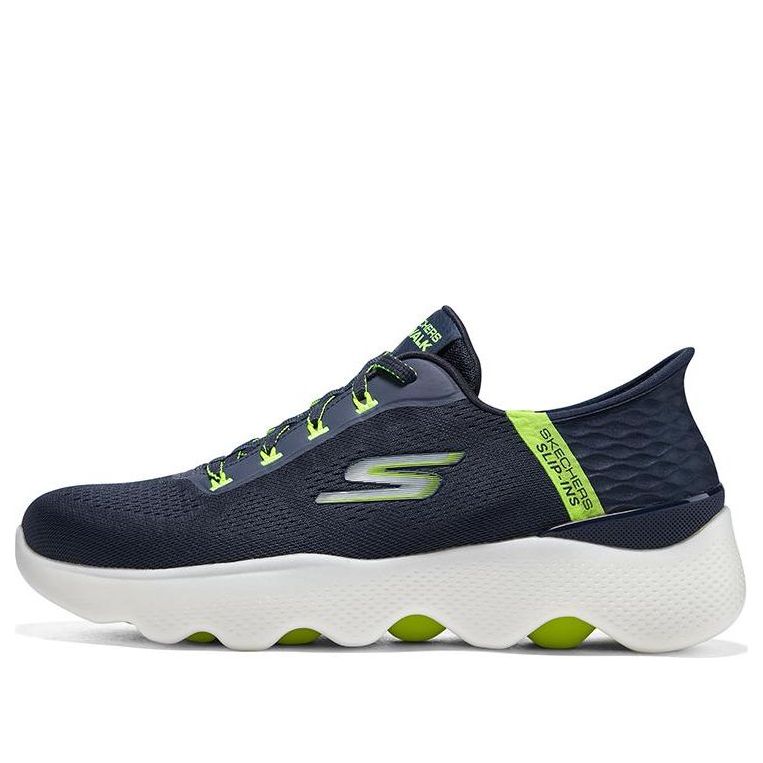 Skechers Go Walk Massage Fit 'Navy Lime' 216410-NVLM