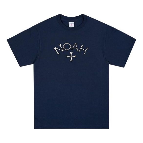 NOAH Bones Core Logo T-shirt 'Navy' T13FW20-NAVY