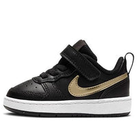 (TD) Nike Court Borough Low 2 'Black Metallic Gold Star' BQ5453-011