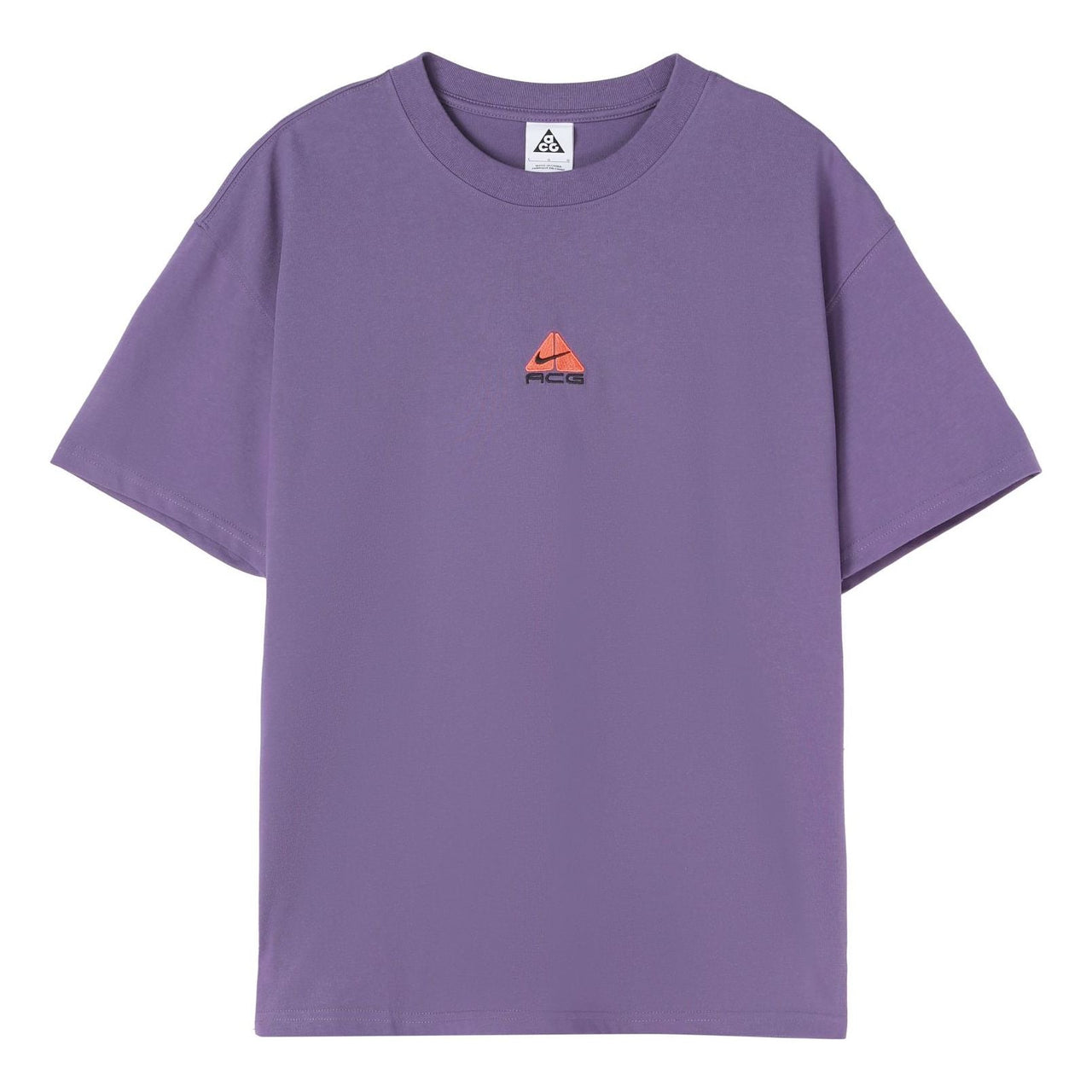 Nike ACG Solid Color Small Logo Round Neck Casual Short Sleeve Purple DQ1816-553