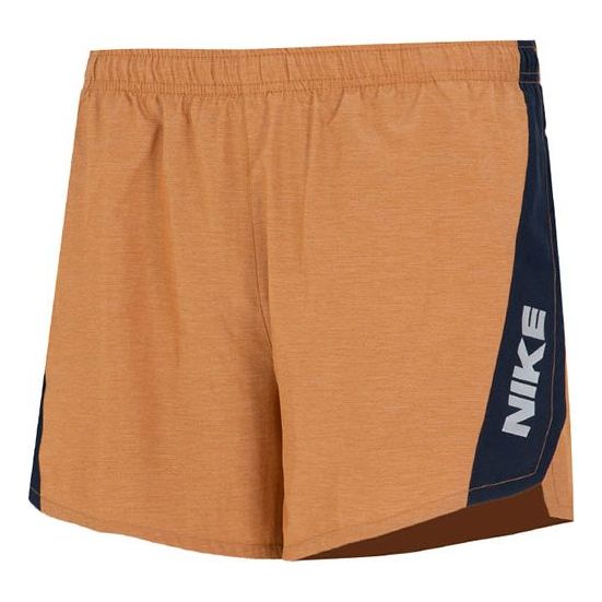 Men's Nike Logo Alphabet Printing Elastic Waistband Straight Shorts Yellow DM4802-241