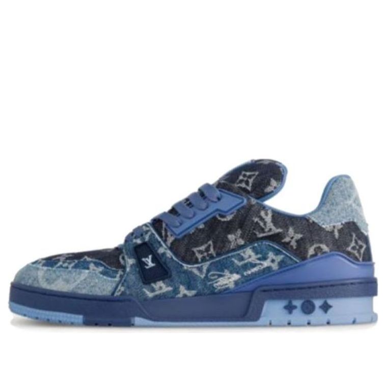 LOUIS VUITTON LV Trainers 'Blue Black Denim Monogram' 1AC4YT