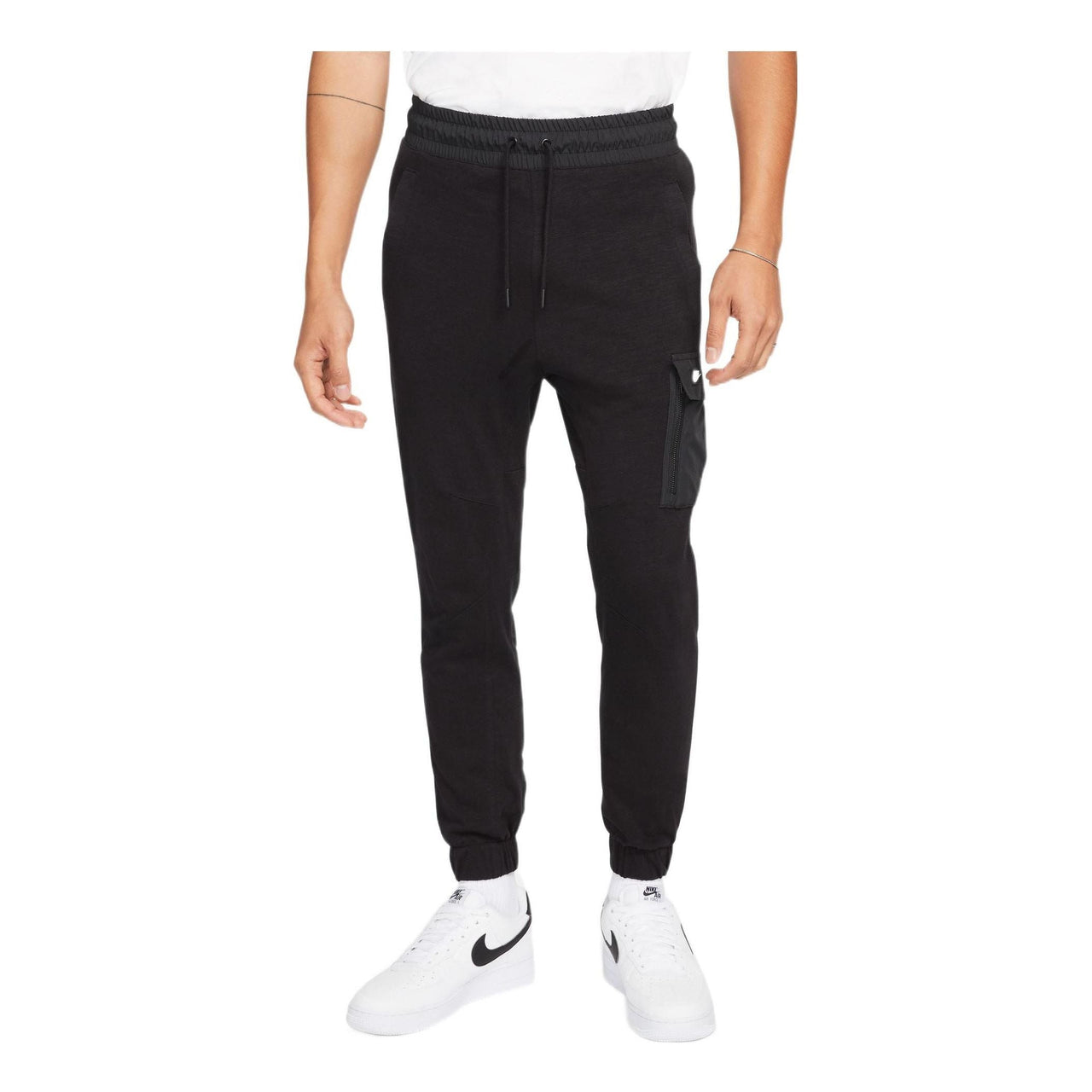 Men's Nike Training Side Pocket Bundle Feet Sports Pants/Trousers/Joggers Black CV8988-011