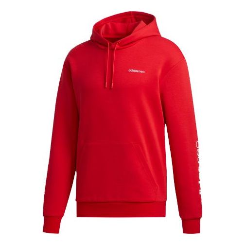 adidas neo M Art Hdy limited Contrasting Colors Printing Pullover Red GF7105