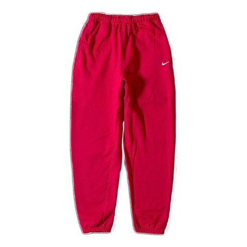 Men's Nike Lab Retro Classic Fleece Lined Stay Warm Bundle Feet Sports Pants Red CD6394-657
