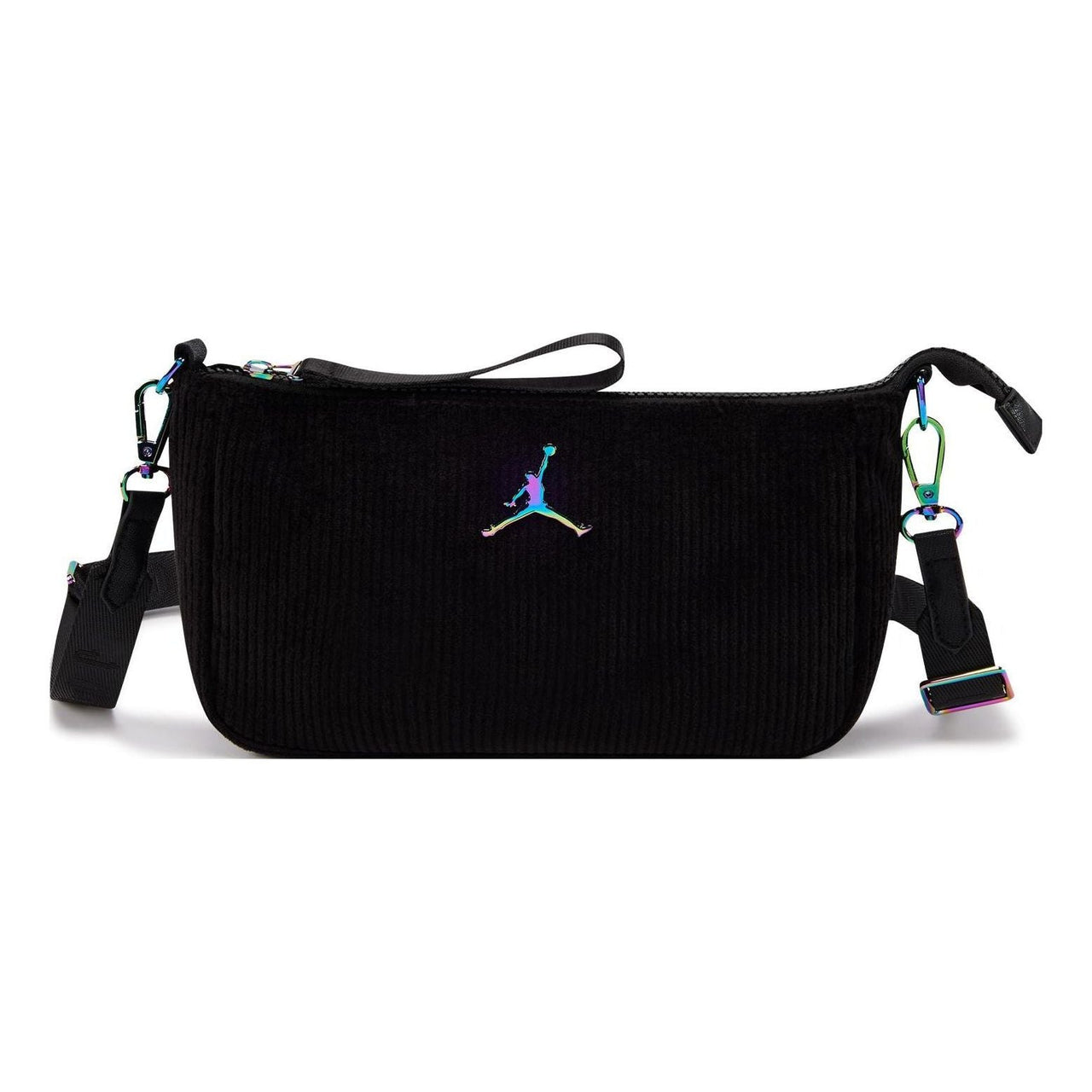 (GS) Air Jordan Corduroy Crossbody Bag 'Black' FV5752-010