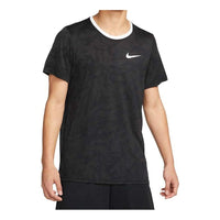Nike Solid Men Round Neck T-Shirt 'Black' DM6477-010