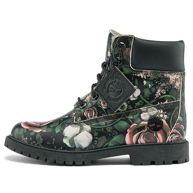 (WMNS) Timberland Heritage 6 Inch Waterproof Boots 'Black Floral Nubuck' A2M7GW