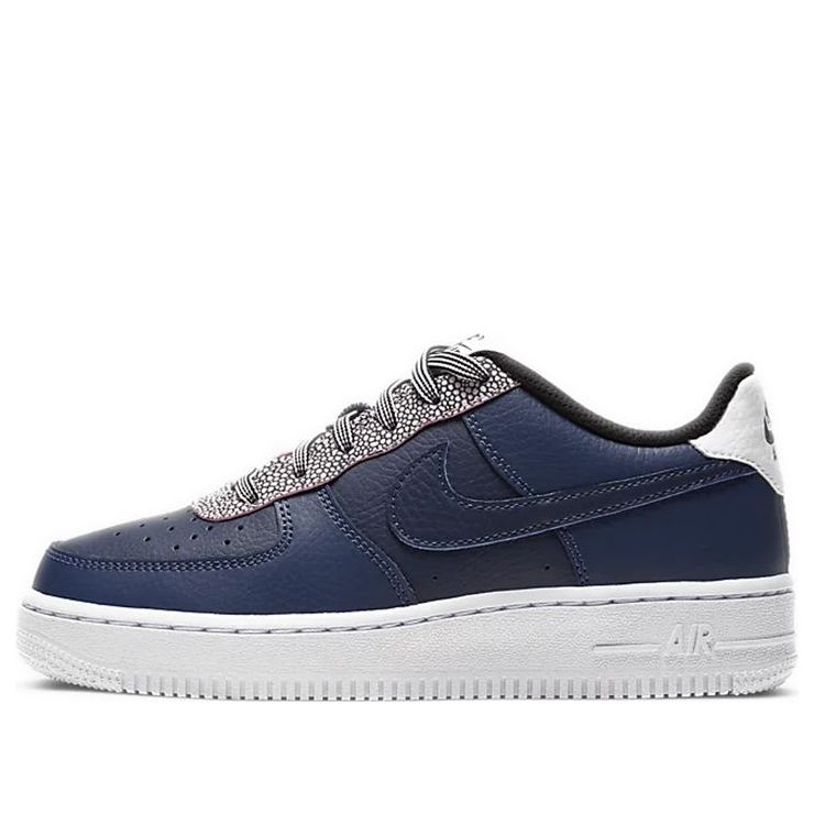 (GS) Nike Air Force 1 LV8 4 'Pebble Print - Midnight Navy' CN5715-400