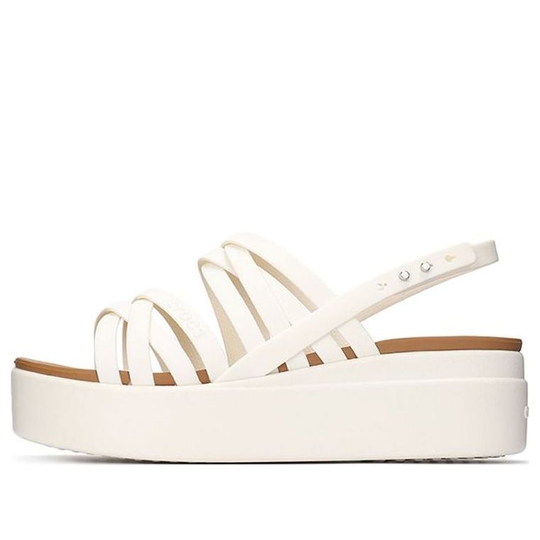 (WMNS) Crocs Brooklyn Strappy White Sandals 206751-159