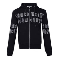 Alexander McQueen SS21 Alphabet Printing Zipper Hooded Jacket Black 441386-RLR58-1000