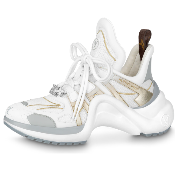 (WMNS) LOUIS VUITTON Archlight 1.0 Sneakers 'White with Gold Silver' 1AAVXU
