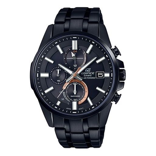 CASIO Waterproof Sports EDIFICE Solar Powered Sapphire Crystal Quartz Shockproof Mens Black Analog EFB-560SBC-1AVUPR