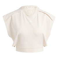 (WMNS) adidas Power Crop Aeroready Sleeveless T-Shirt 'Linen White' IM2707