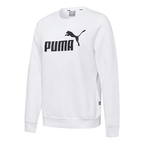 (WMNS) PUMA Essential Logo Fleece Crew Neck Sweater 'White' 847678-02
