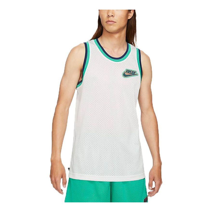 Nike Giannis Freak Contrasting Basketball Jersey 'White' DA5685-121