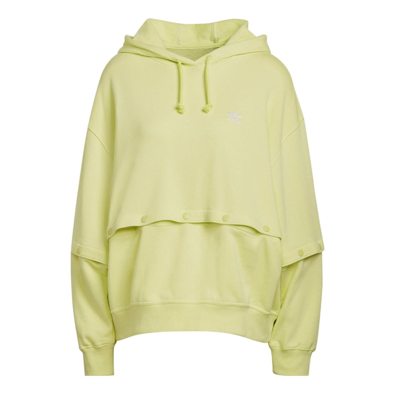 (WMNS) adidas Always Original Snap-Button Hoodie 'Yellow' HC5435