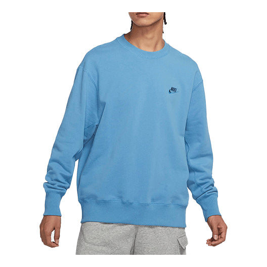 Men's Nike Sportswear Logo Casual Sports Round Neck Pullover Blue DA0022-469