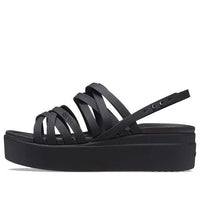 (WMNS) Crocs Brooklyn Strappy Black Sandals 206751-001