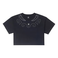 (WMNS) Converse Proud To Be Oversized Cropped T-Shirt 'Black' 10027209-A01