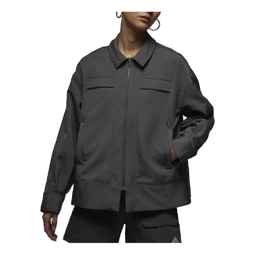 (WMNS) Air Jordan Full Zip Work Jacket 'Grey' DX0505-022