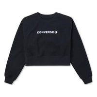 (WMNS) Converse Strip Wordmark Crew 'Black' 10023978-A01