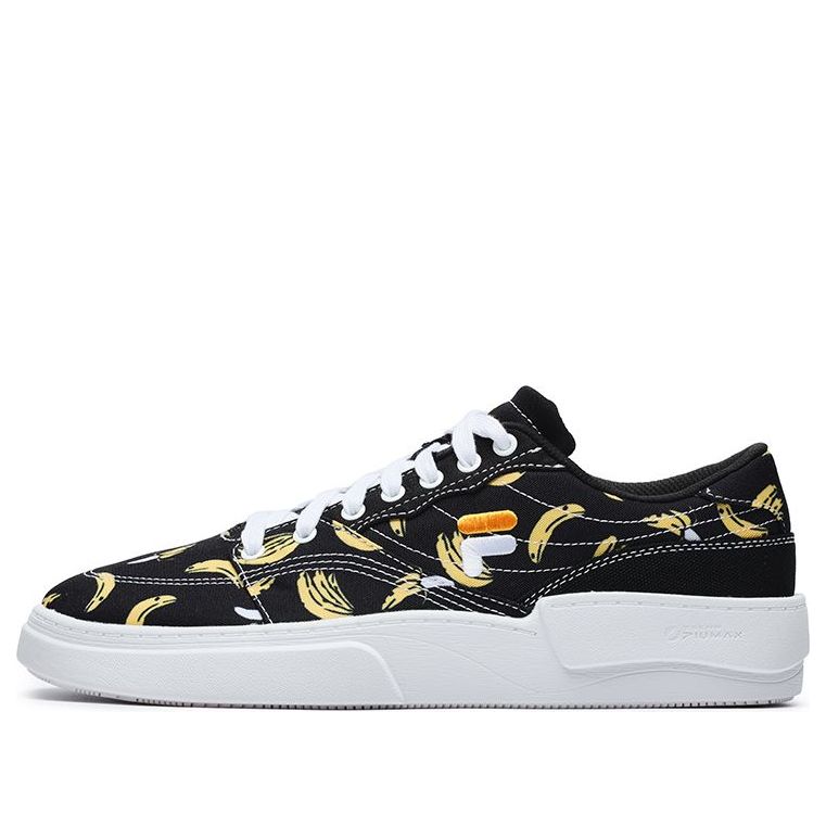 (WMNS) FILA FUSION Classic Skate Shoes 'Black Yellow' T12W232316FBD