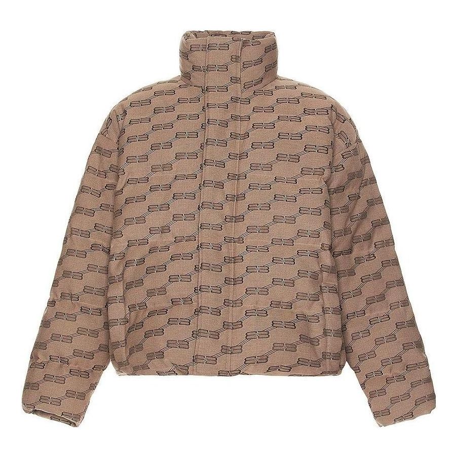 Balenciaga BB Monogram Puffer Jacket 'Beige Brown' 681885TML339378