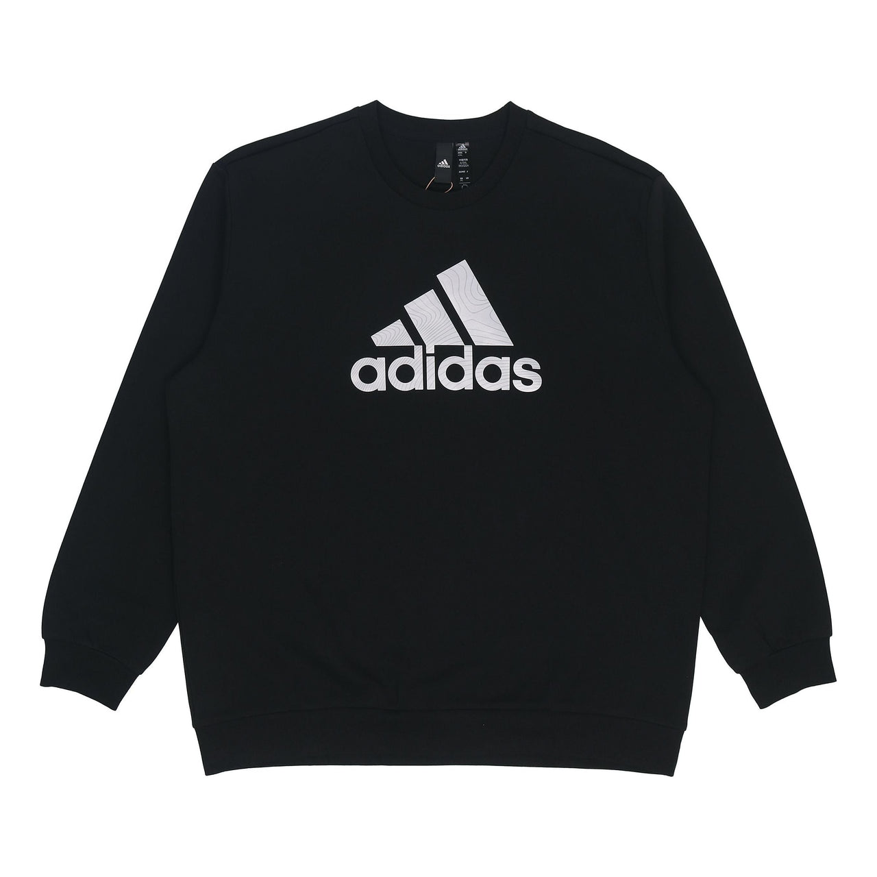 Men's adidas Logo Printing Round Neck Pullover Long Sleeves Autumn Black HM2960