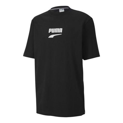 PUMA Downtown Classical Logo Short Sleeve TEE Black 597348-01