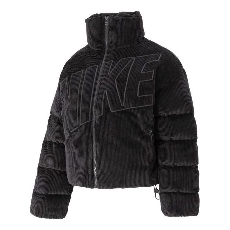 (WMNS) Nike Sportswear Essential Therma-FIT Oversize Corduroy Down Jacket 'Black' FD8214-010
