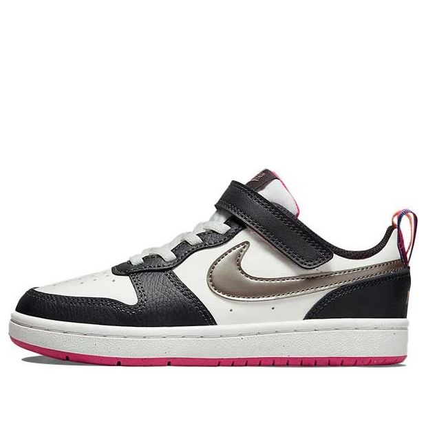 (PS) Nike Court Borough Low 2 SE 'White Pink Prime Metallic Pewter' DJ0041-100