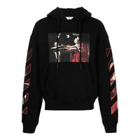 Off-White SS21 Caravaggio Printing Hoodie 'Black Red' OMBB037R21FLE0021025