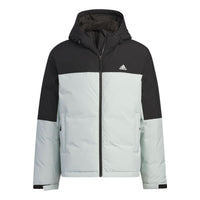 adidas Colorblock Hooded Down Jacket 'Black White' IT8723