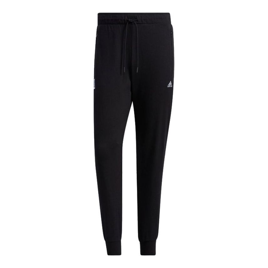 adidas Wj Pnt Ft Series Solid Color Slim Fit Bundle Feet Sports Pants Black GP0860