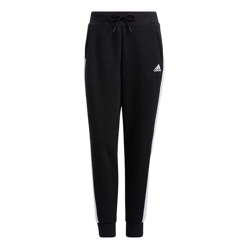 (WMNS) adidas Fleece Contrast Stripe Side Pants 'Black' H09693