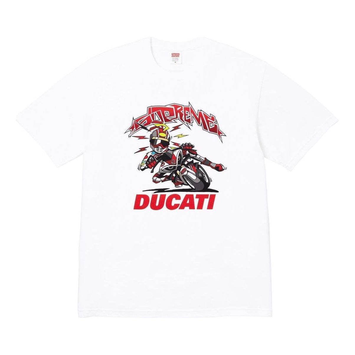 Supreme x DUCATI Bike T-Shirt 'White Red Black' SUP-SS24-279