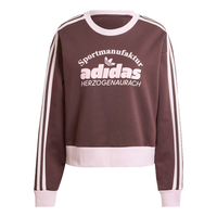(WMNS) adidas Originals Retro Graphic Sweatshirt Asia Sizing 'Brown' IR6098