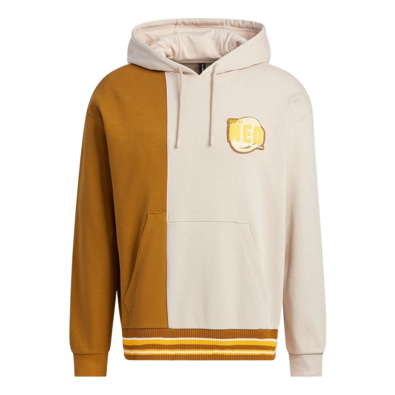 (WMNS) adidas color block striped sports long-sleeved hoodie 'brown tan' IA6817