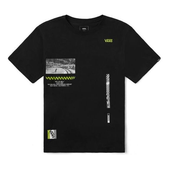 Vans Unisex Logo Printing Round-Neck Black VN0A4P58BLK