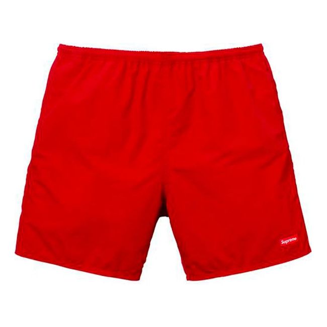 Supreme SS18 Nylon Water Short Solid Color Casual Shorts Unisex Red SUP-SS18-10428
