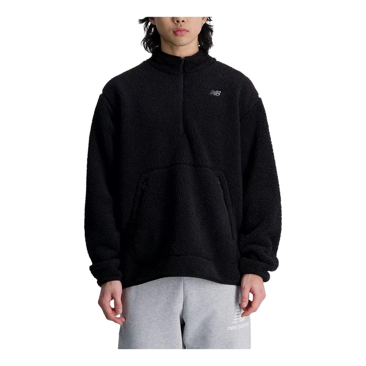 New Balance R.W.Tech Sherpa Pullover 'Black' MT33067-BK