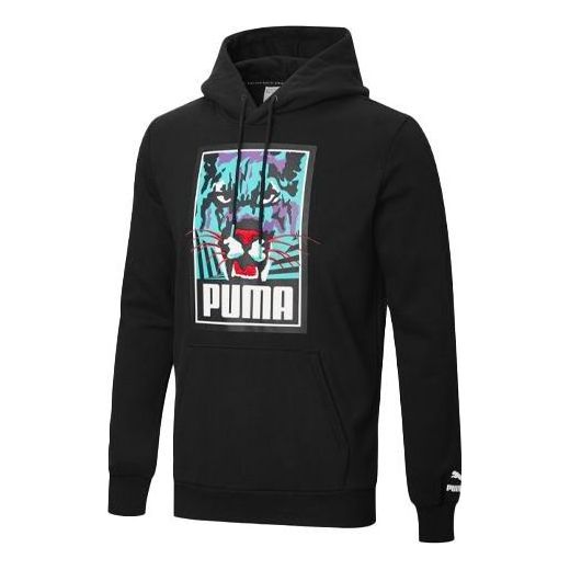 PUMA Claw Pack Hoodie 'Black White Blue' 596632-01