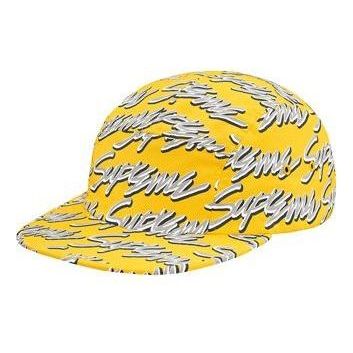 Supreme Signature Script Logo Camp Cap 'Yellow White' SUP-SS19-148