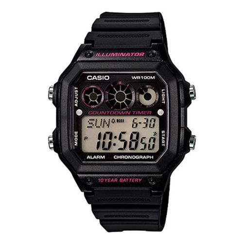 CASIO Waterproof Sports Shockproof Mens Black Digital AE-1300WH-1A2