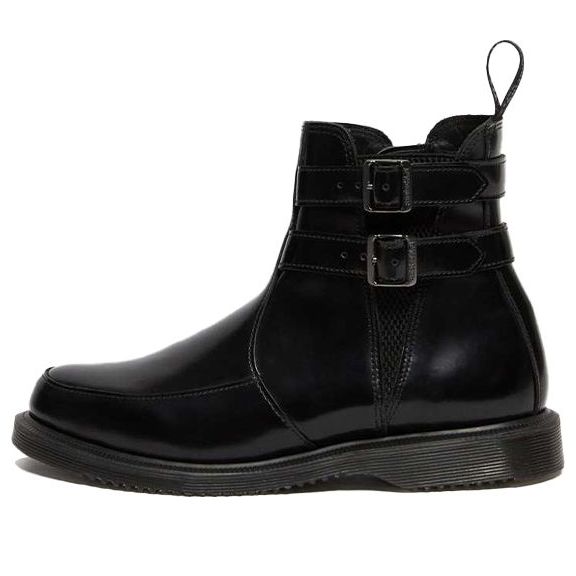 (WMNS) Dr. Martens Flora Polished Smooth Chelsea Boots Black 25965001