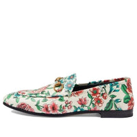 (WMNS) Gucci Horsebit Printed Leather Loafers 'White Pink' 746392-AAB0D-8464